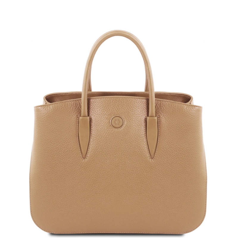 Leder-Handtasche Camelia champagner Leder-Handtasche Camelia champagner
